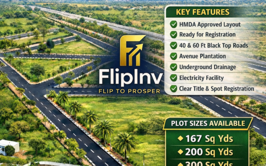 HMDA Open plots for sale in Ibrahimpatnam